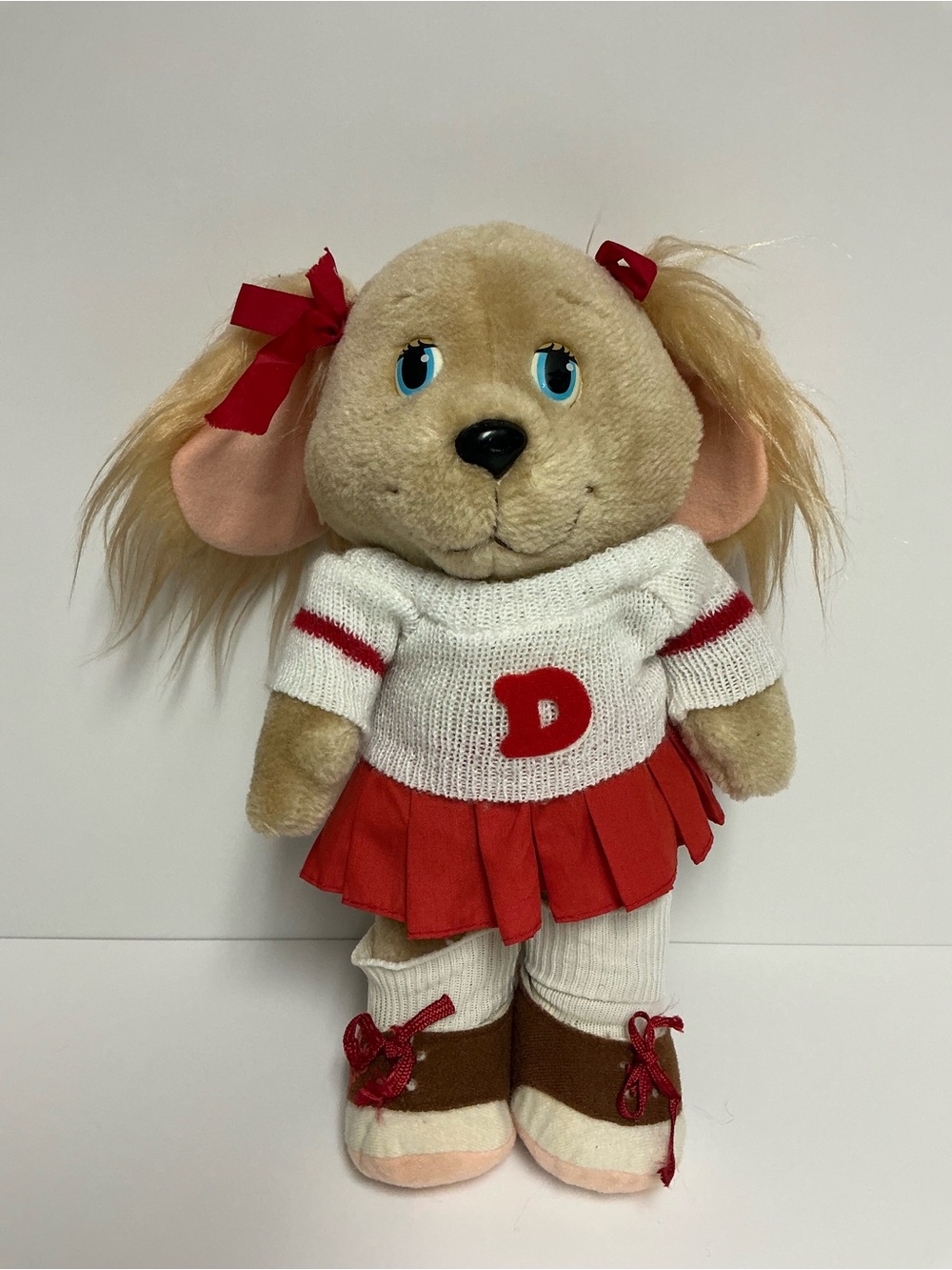 Vintage 1984 Get Along Gang Dotty Dog Plush Cheerleader Tomy AGC